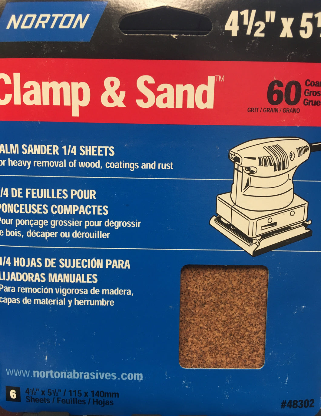 NORTON 48302 CLAMP AND SAND 60 GRIT